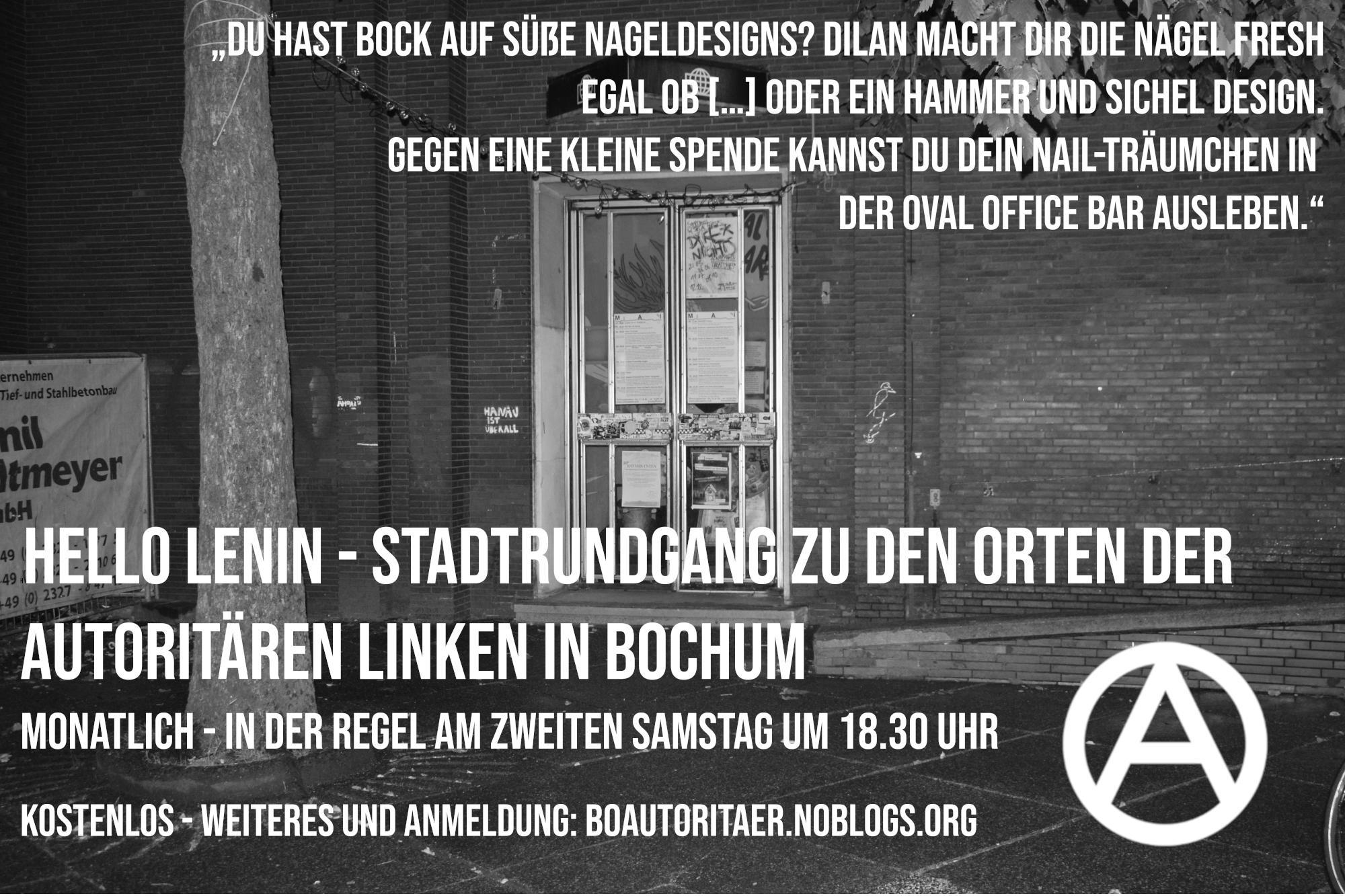 Hello Lenin: Monatlicher Stadtrundgang zur Autoritären Linken und ihren Projekten in Bochum